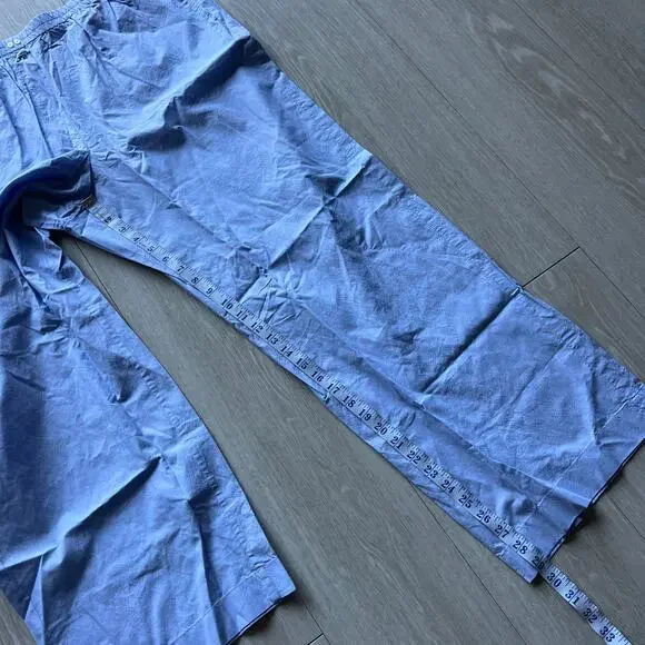 J Crew Classic Pajama Pant In End On End Cotton Large Light Blue Cool Lilac - Picture 6 of 10